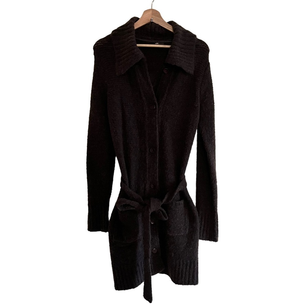 BCBG Maxaxria Brown Cardigan Mohair Blend Size M